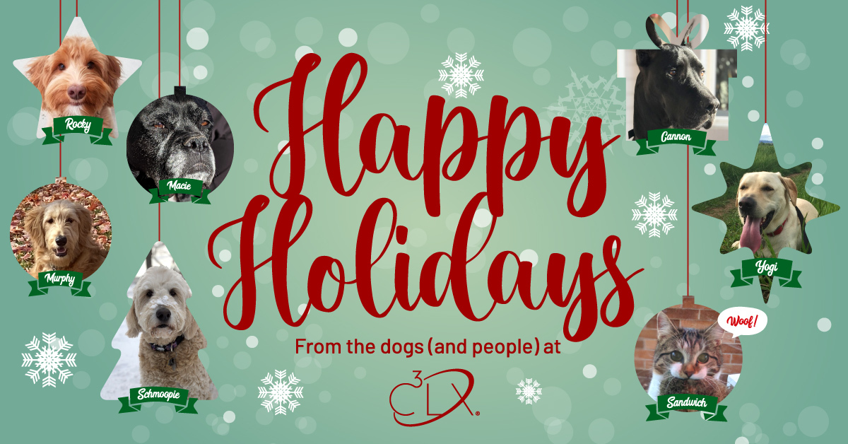 Happy Holidays from the dogs and people at C3LX!